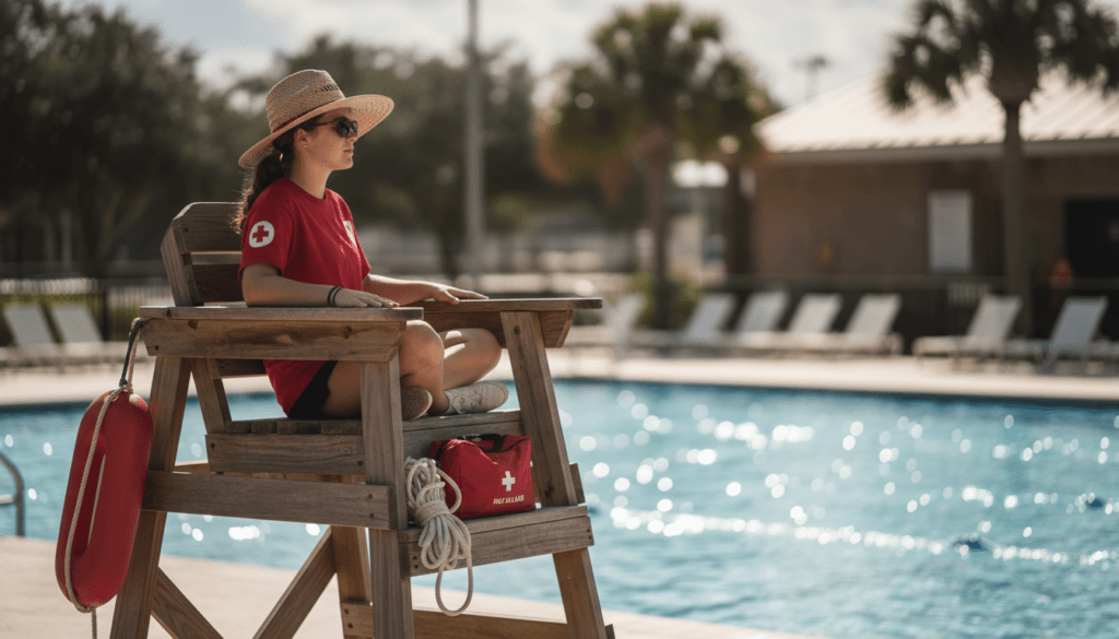 Lifeguard Station At A Public Aquatic Center In Ocala Fl