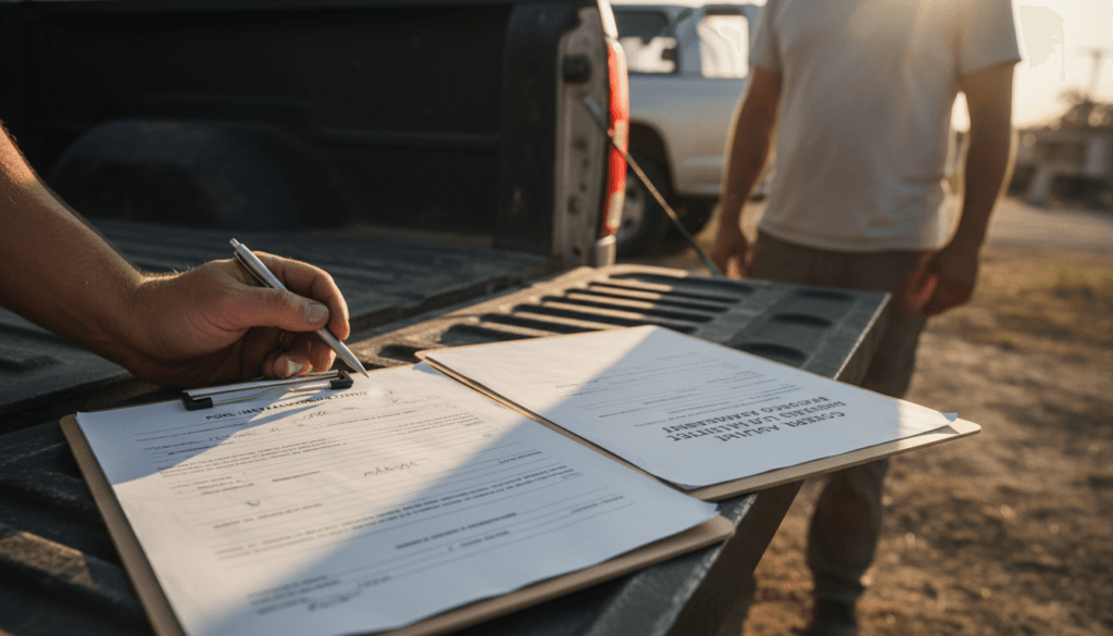 Fidelity Bonds For Pool Installation Companies Document Being Reviewed With A Pool Contract
