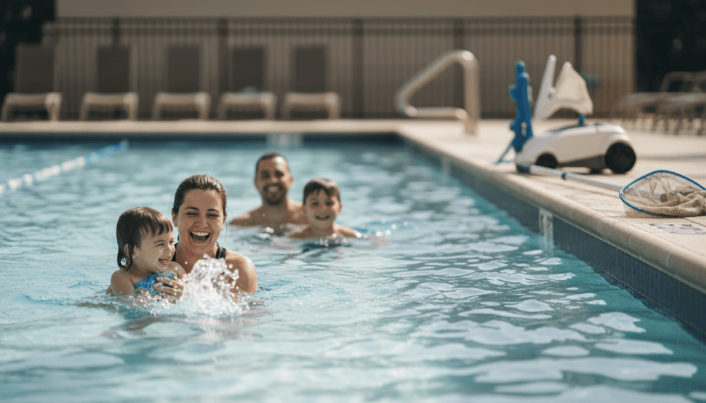 Family Swimming At The City Of Ocala Hampton Aquatic Center