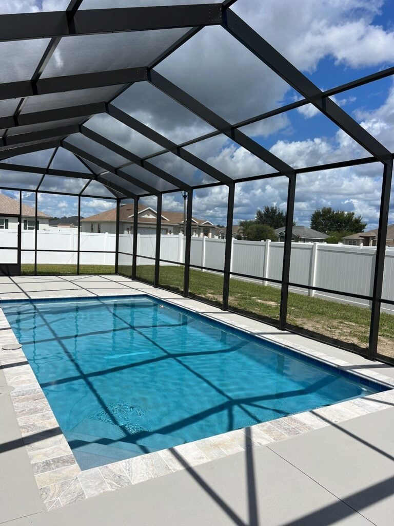 Pool Technician Explaining A Diagnostic Repair Estimate To A Homeowner In The Villages Fl