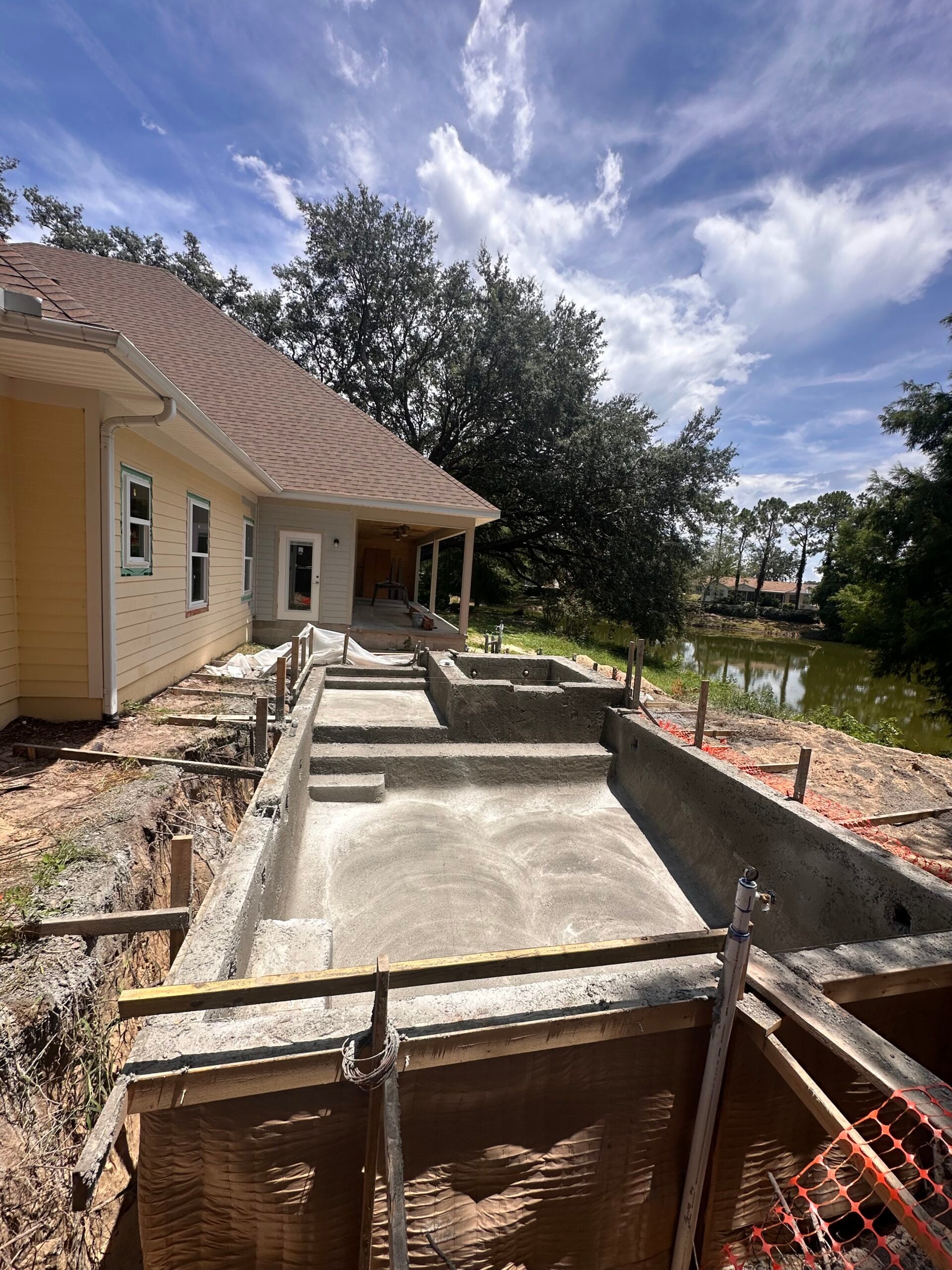Technician Performing Concrete Pool Repair Near Me On A Cracked Gunite Pool Shell In Ocala Fl